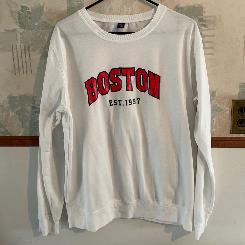 White Boston Sweatshirt